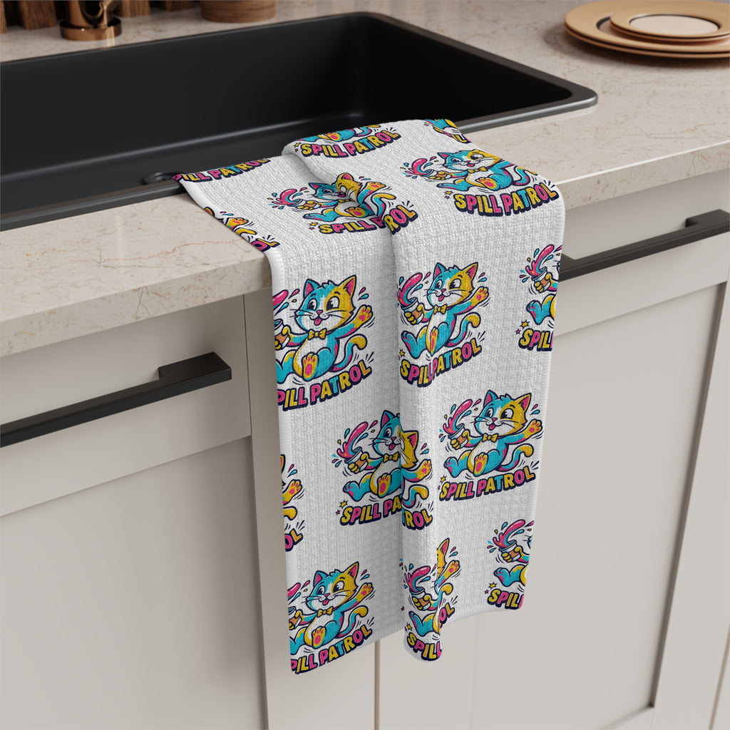 Cat Pattern Microfiber Tea Towel