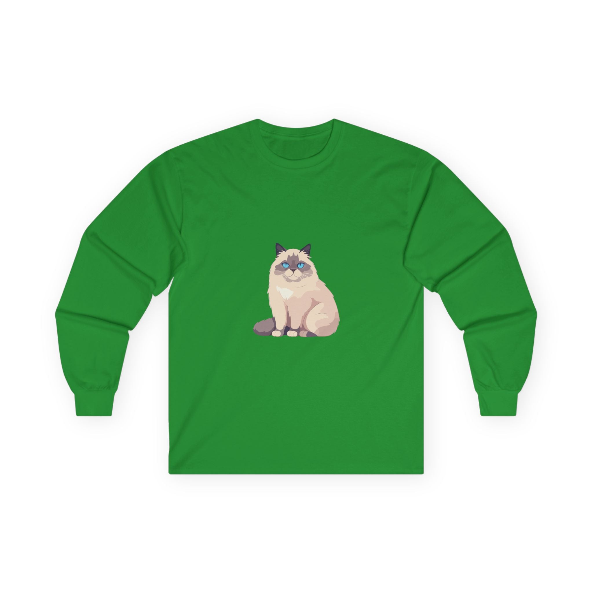 Cat Illustration Long Sleeve Tee