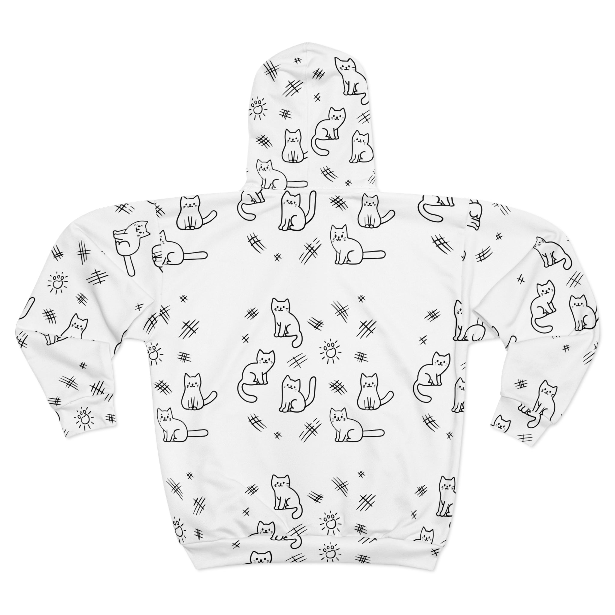 Cat Doodle Zip Hoodie